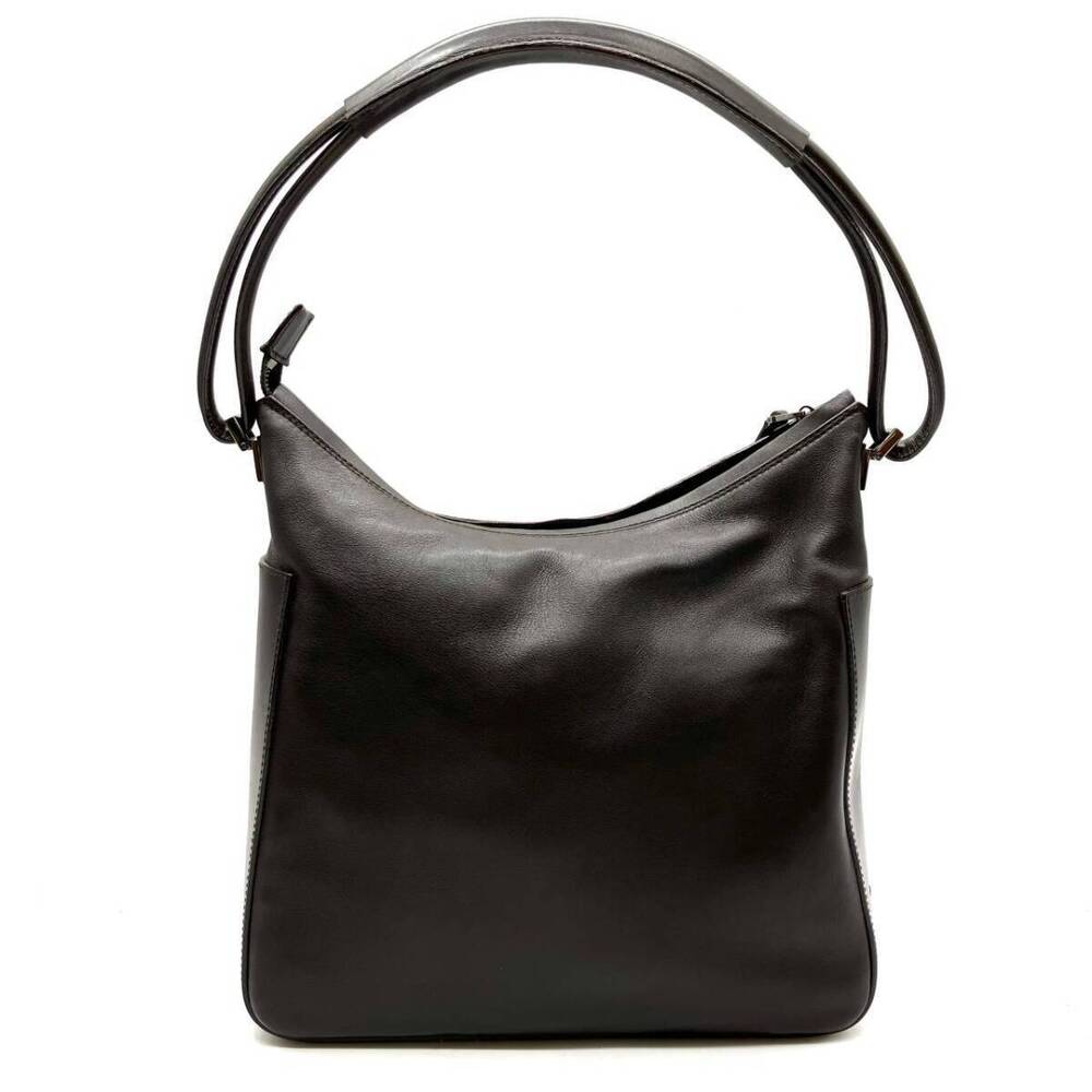 GUCCI Hobo Bag Brown Leather